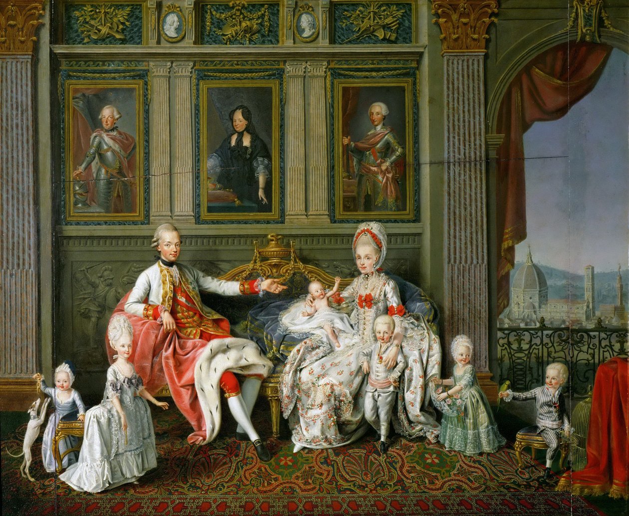 Leopold I, Grand Duke of Tuscany with His Wife Maria Luisa and Their Children by Werlin