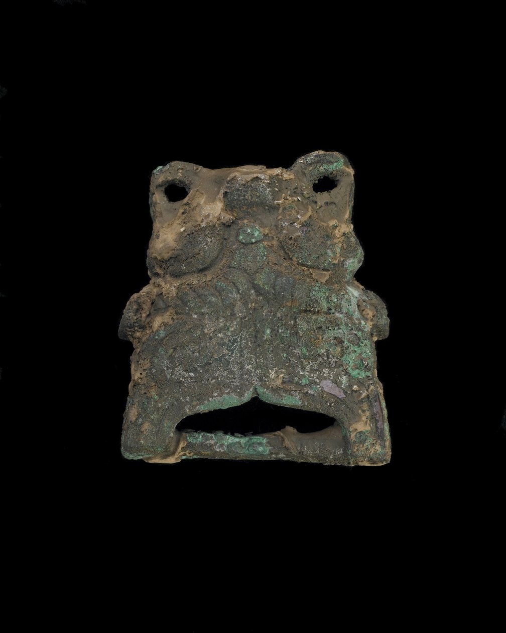 Ornament: grotesque animal mask by Western Zhou Dynasty Chinese School
