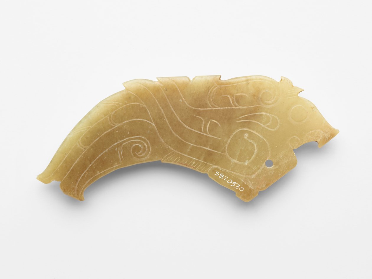 Pendant in the form of a bird, one of a pair by Western Zhou Dynasty Chinese School