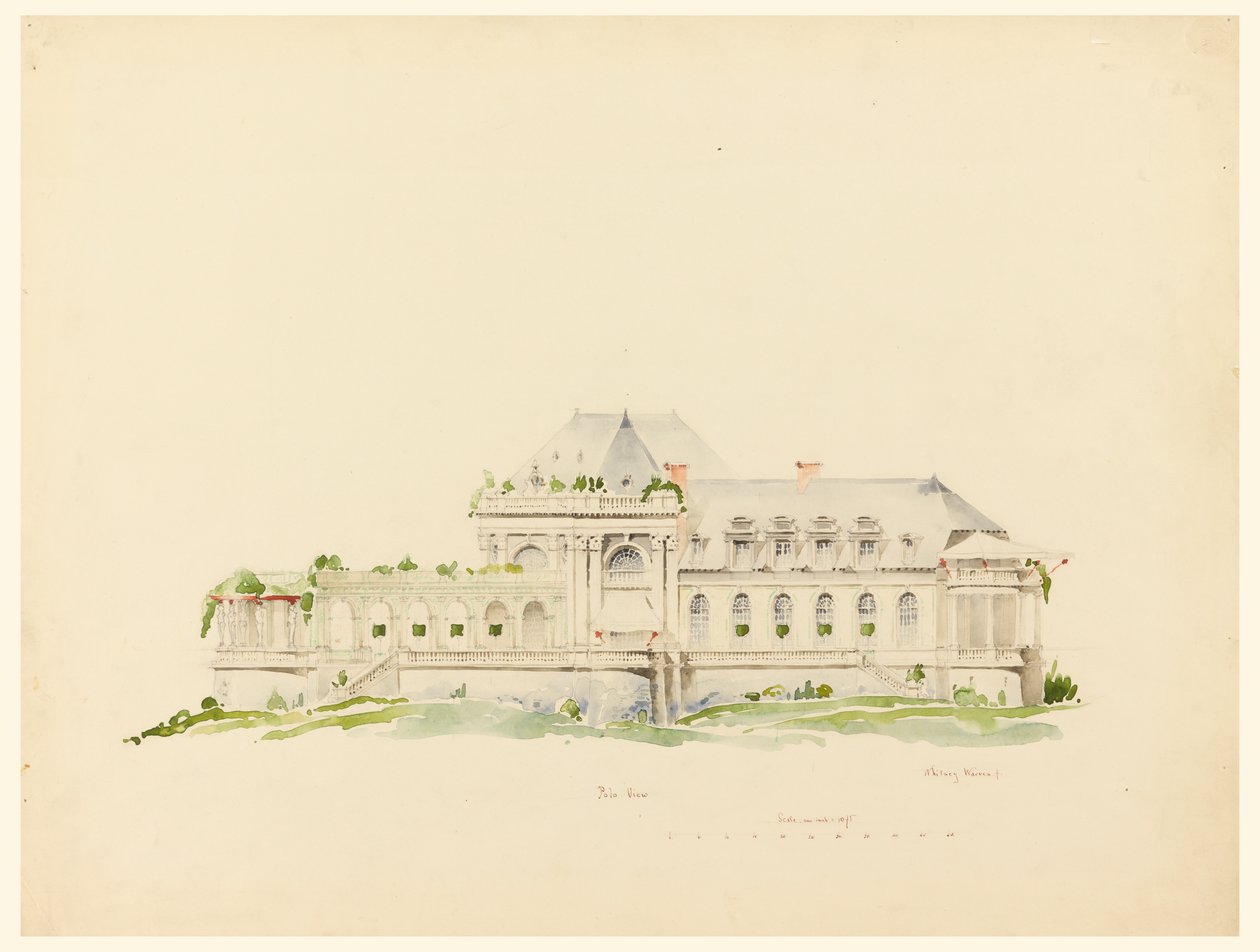 Elevation toward Polo Grounds, Clubhouse, Newport, Rhode Island and Golf Club by Whitney Warren Jr.