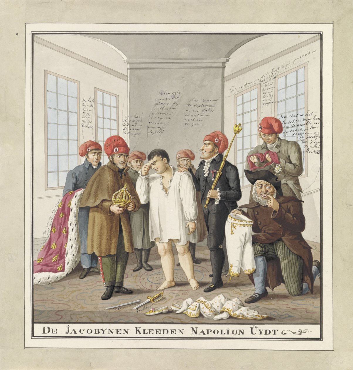 Napoleon Stripped by the Jacobins, 1815 by Wijnand Esser