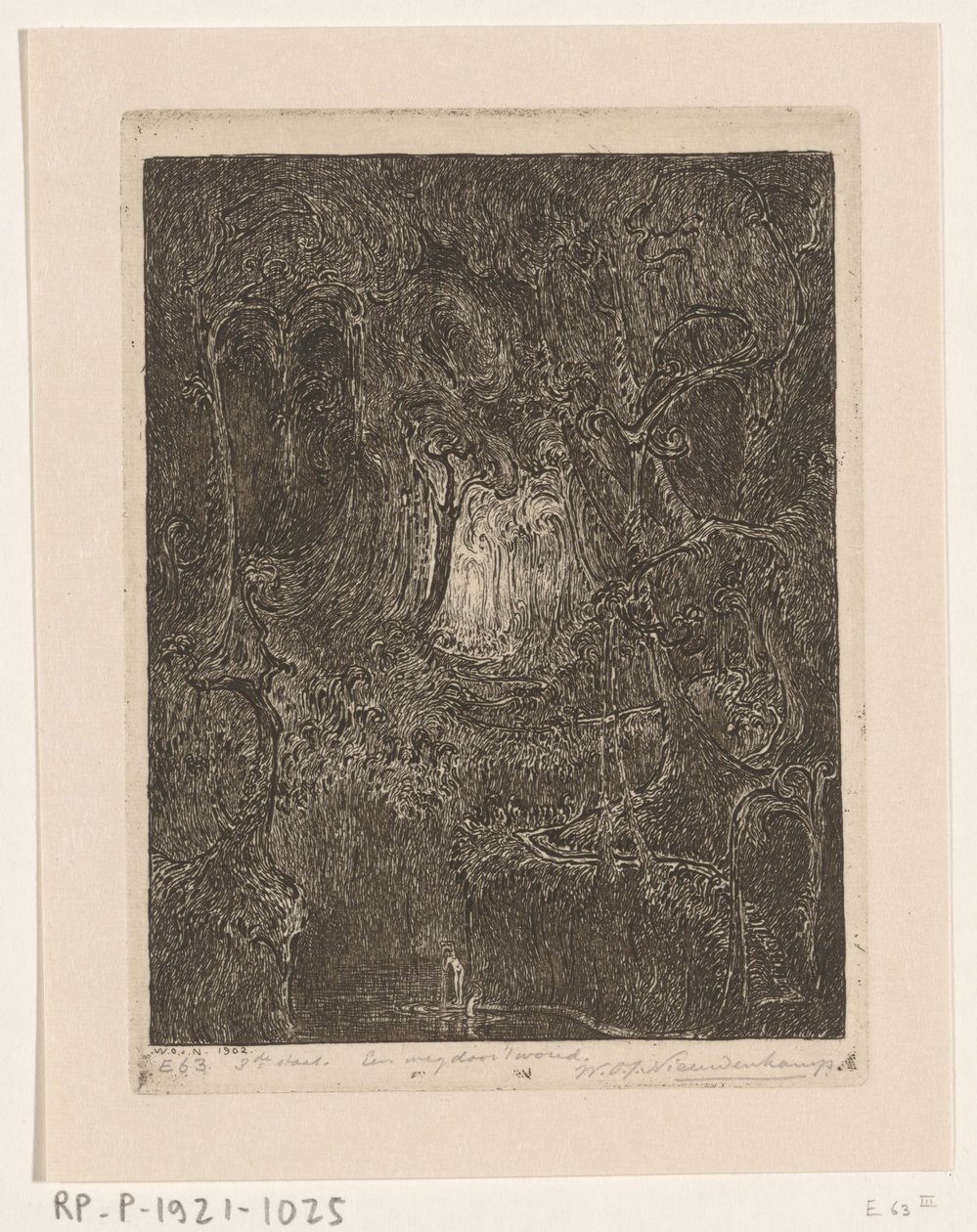 Jungle in Java (A road through the forest) by Wijnand Otto Jan Nieuwenkamp (signed by artist)