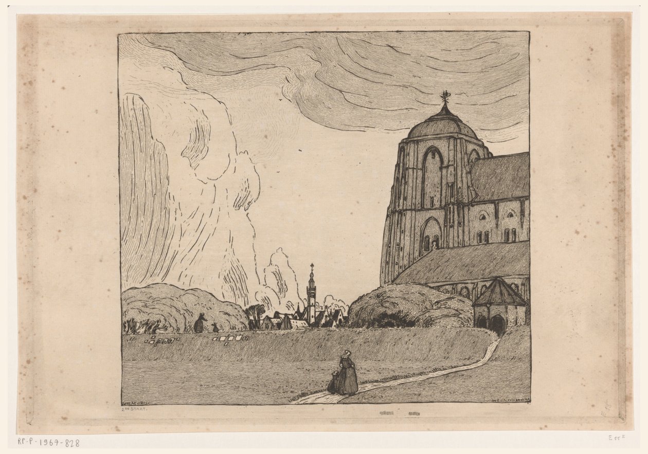 View of Veere by Wijnand Otto Jan Nieuwenkamp