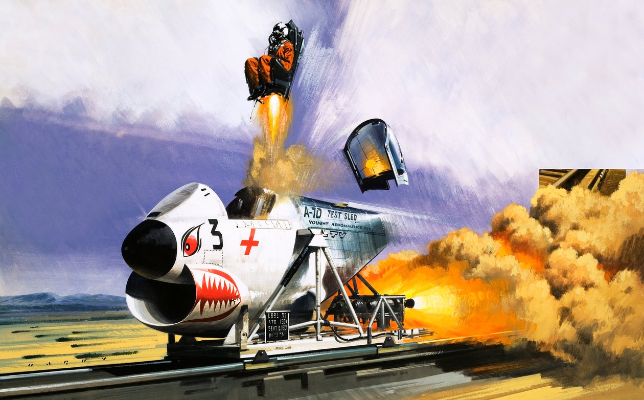 Unidentified High Speed Cart with Ejector Seat by Wilf (20th century) Hardy