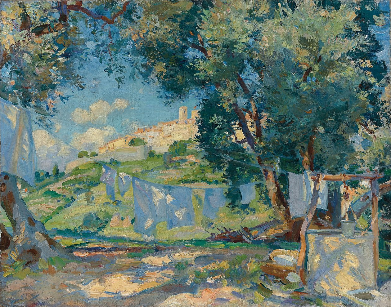 A Light Breeze, Biot, Provence by Wilfred Gabriel de Glehn