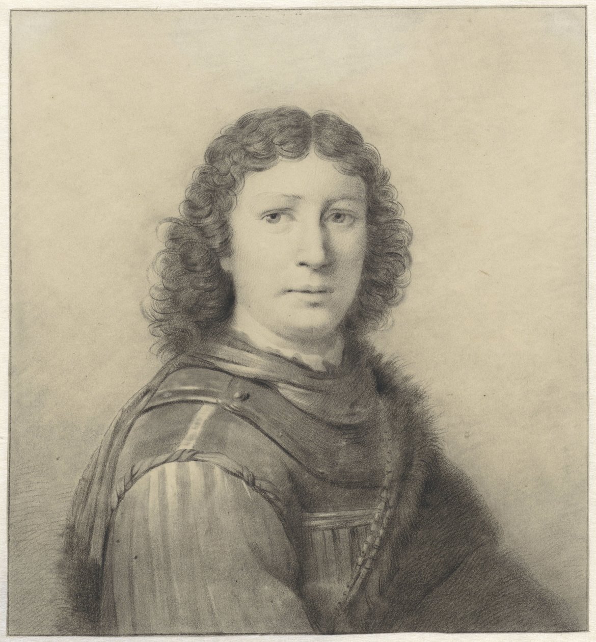 Portrait of a Young Man with Gorget and Chain by Wilhelm Adrian Netscher