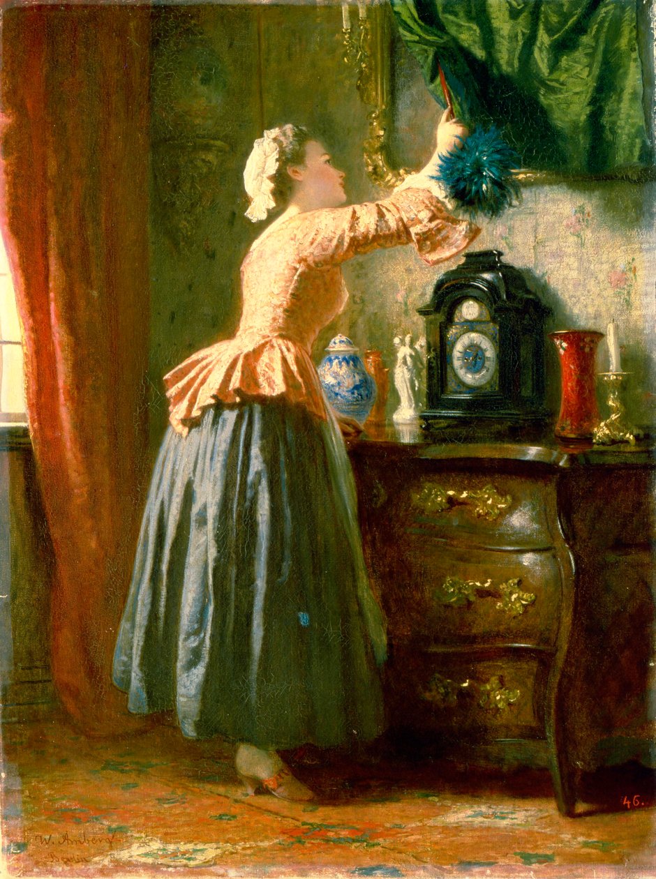 A Maid, 19th Century by Wilhelm Amberg