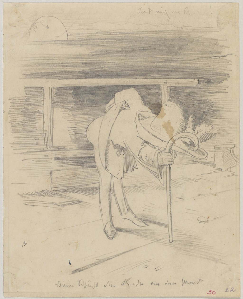 Speech to the Moon: Kiss My A...! by Wilhelm Busch