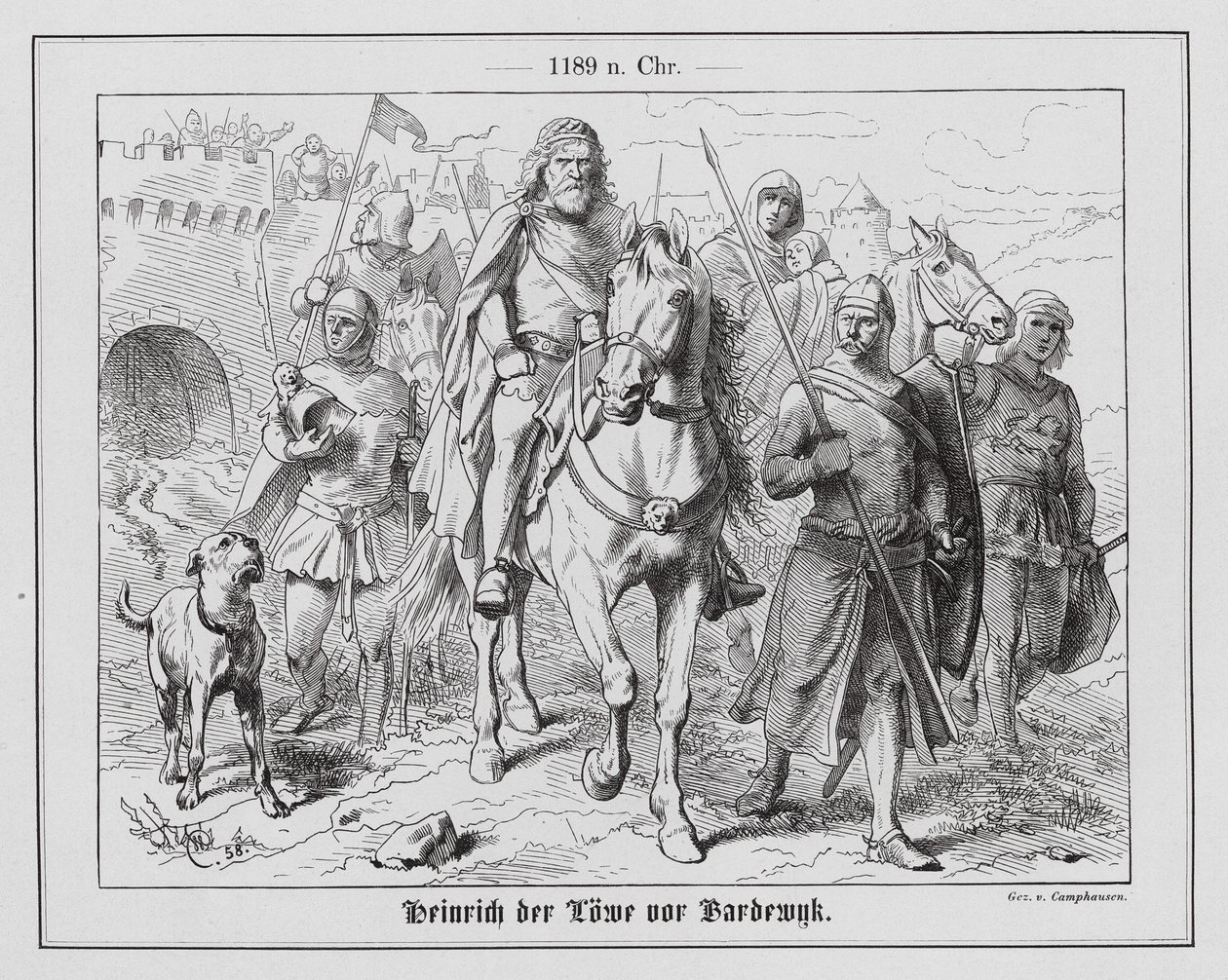 Henry the Lion, Duke of Saxony, before Bardowiek by Wilhelm Camphausen