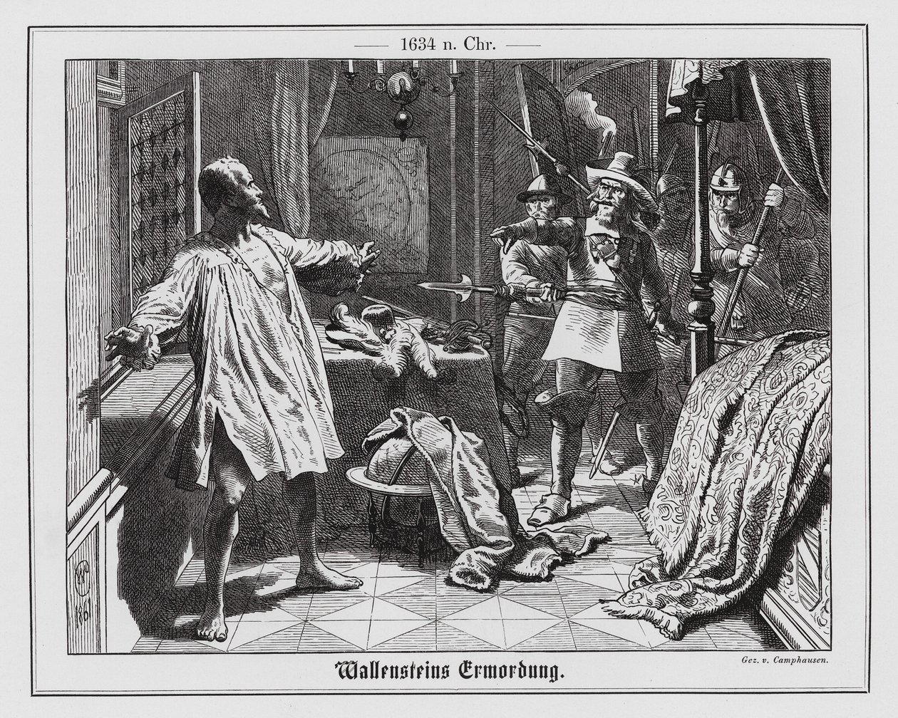 Murder of Albrecht von Wallenstein by Wilhelm Camphausen