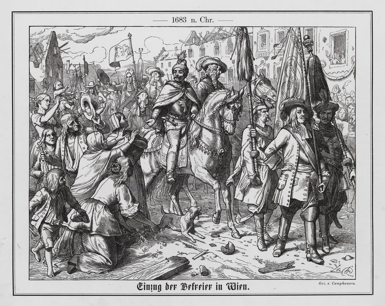 The Liberators of Vienna Entering the City by Wilhelm Camphausen