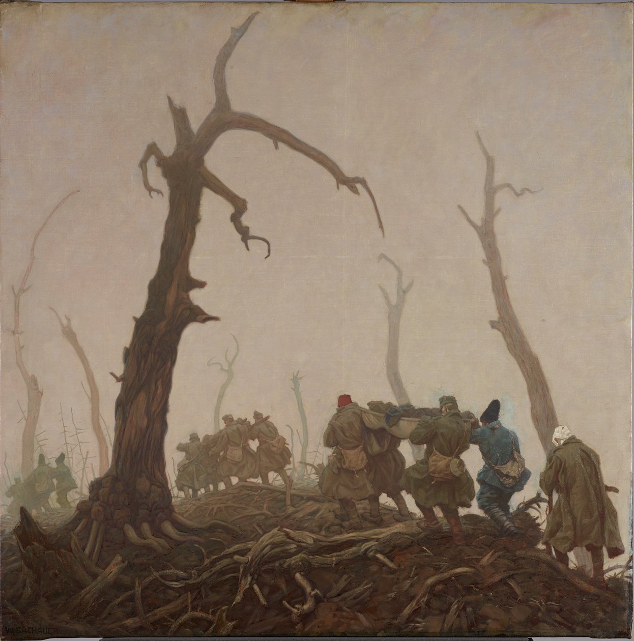 Transport of the Wounded by Wilhelm Dachauer