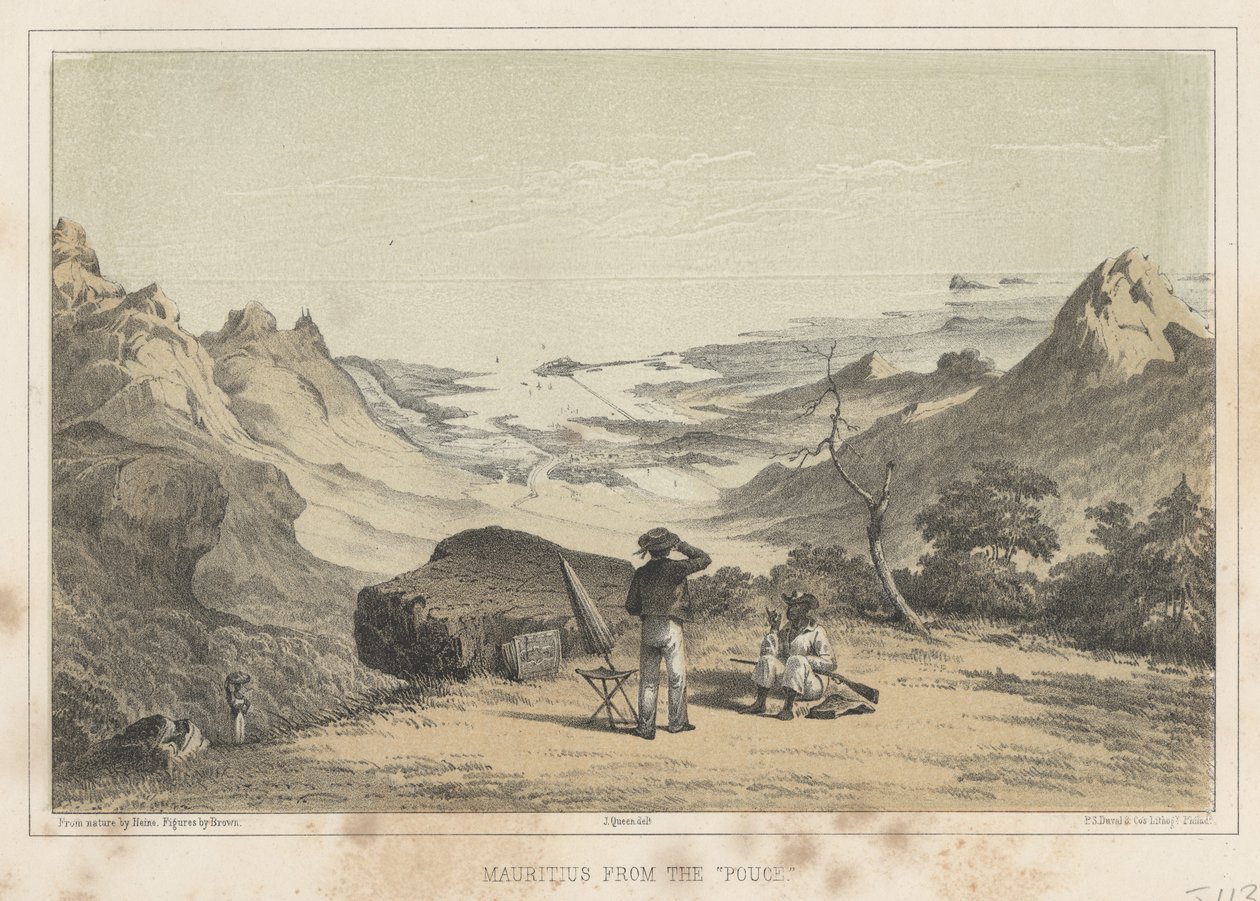 Mauritius from the Pouce, 1855 by Wilhelm Joseph Heine