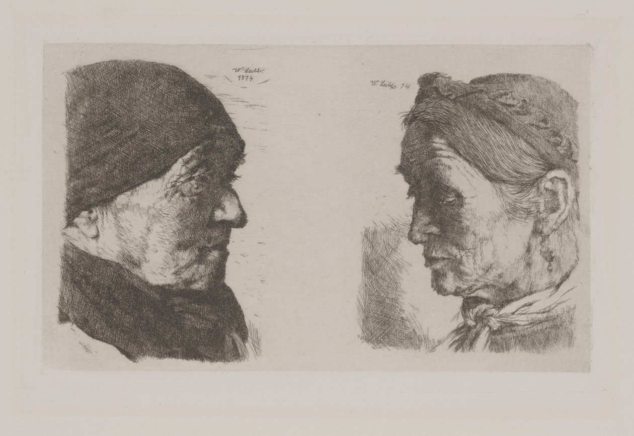 A Peasant Couple by Wilhelm Maria Hubertus Leibl