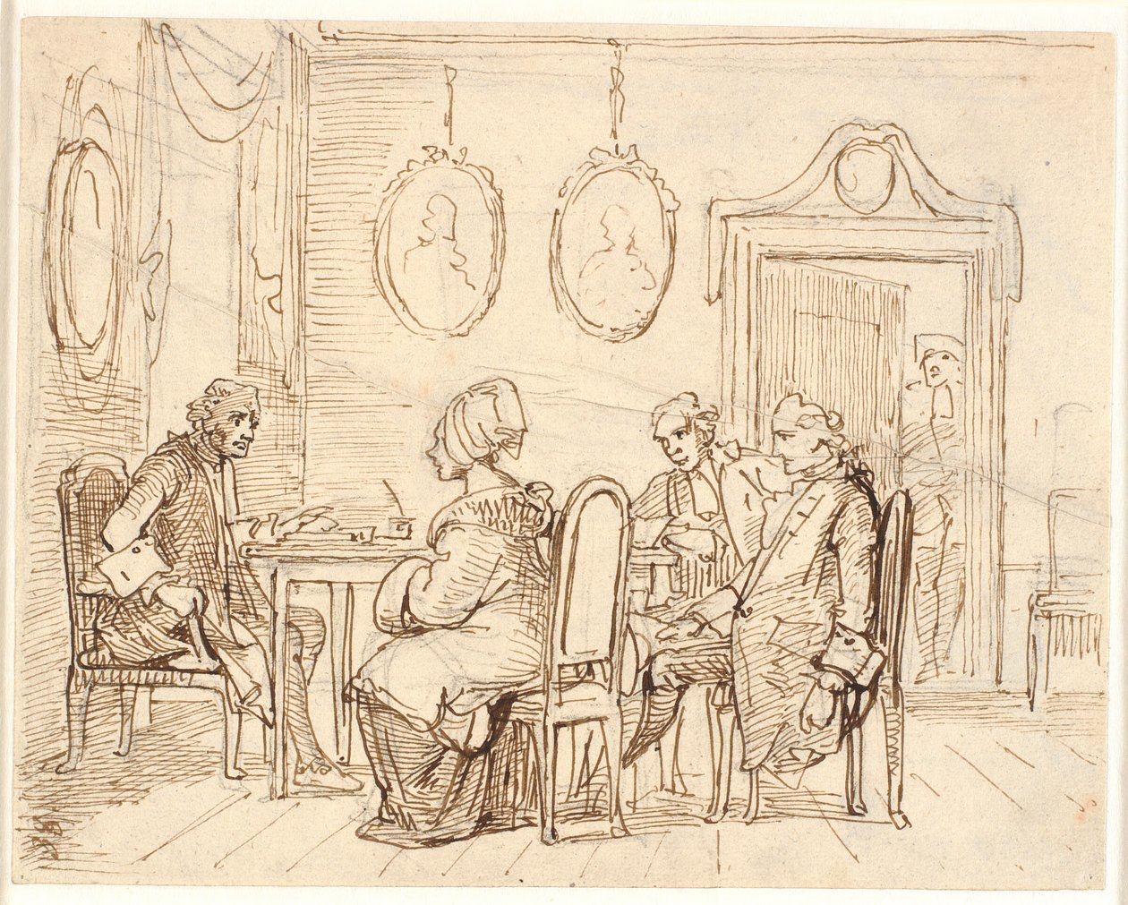 Visit to a Magistrate or Lawyer. Holbergian Scene by Wilhelm Marstrand