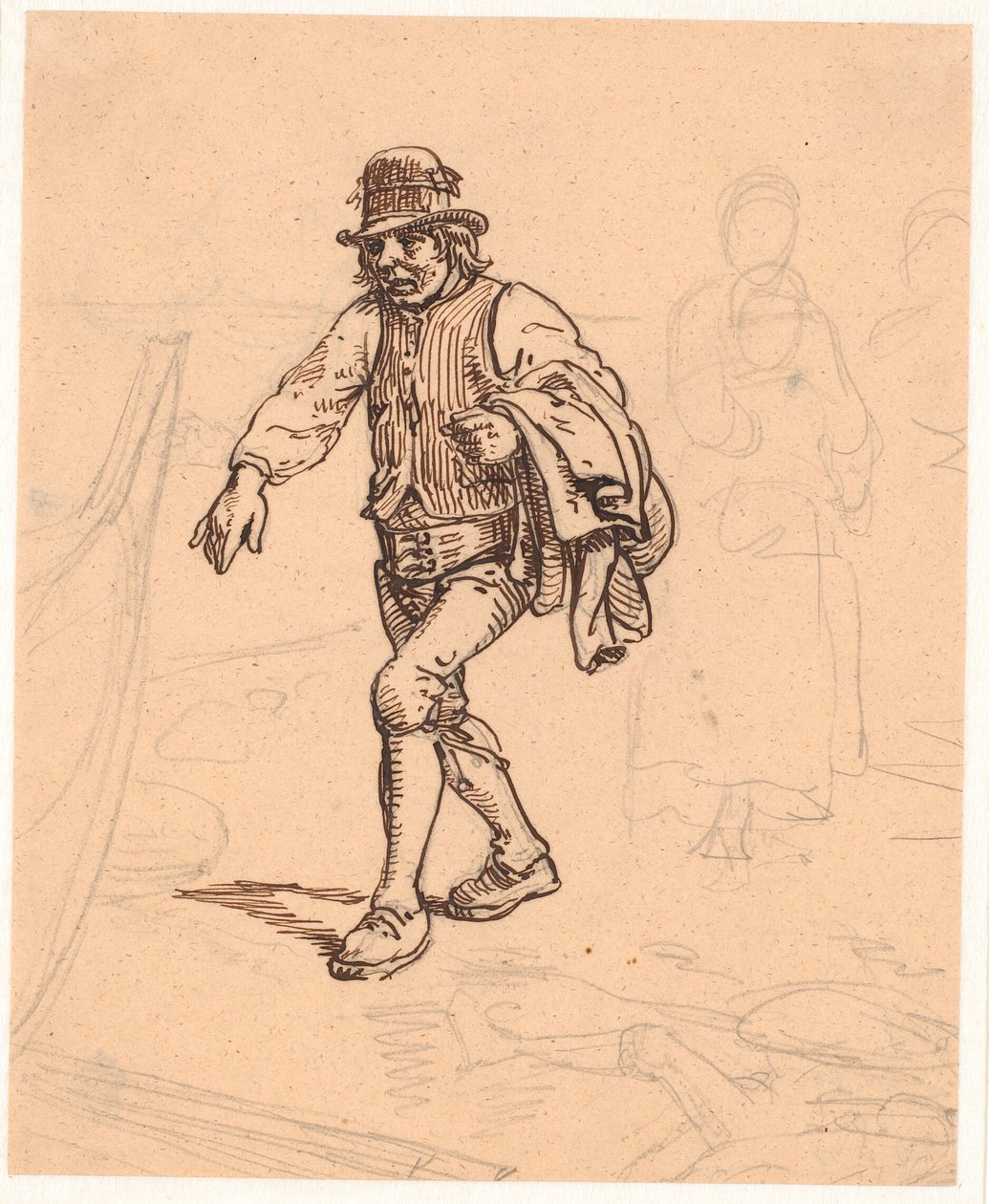Dalkarl Goes to the Boat for Church Travel by Wilhelm Marstrand