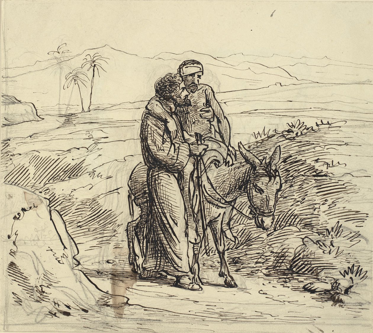 The Good Samaritan Accompanies the Wounded by Wilhelm Marstrand