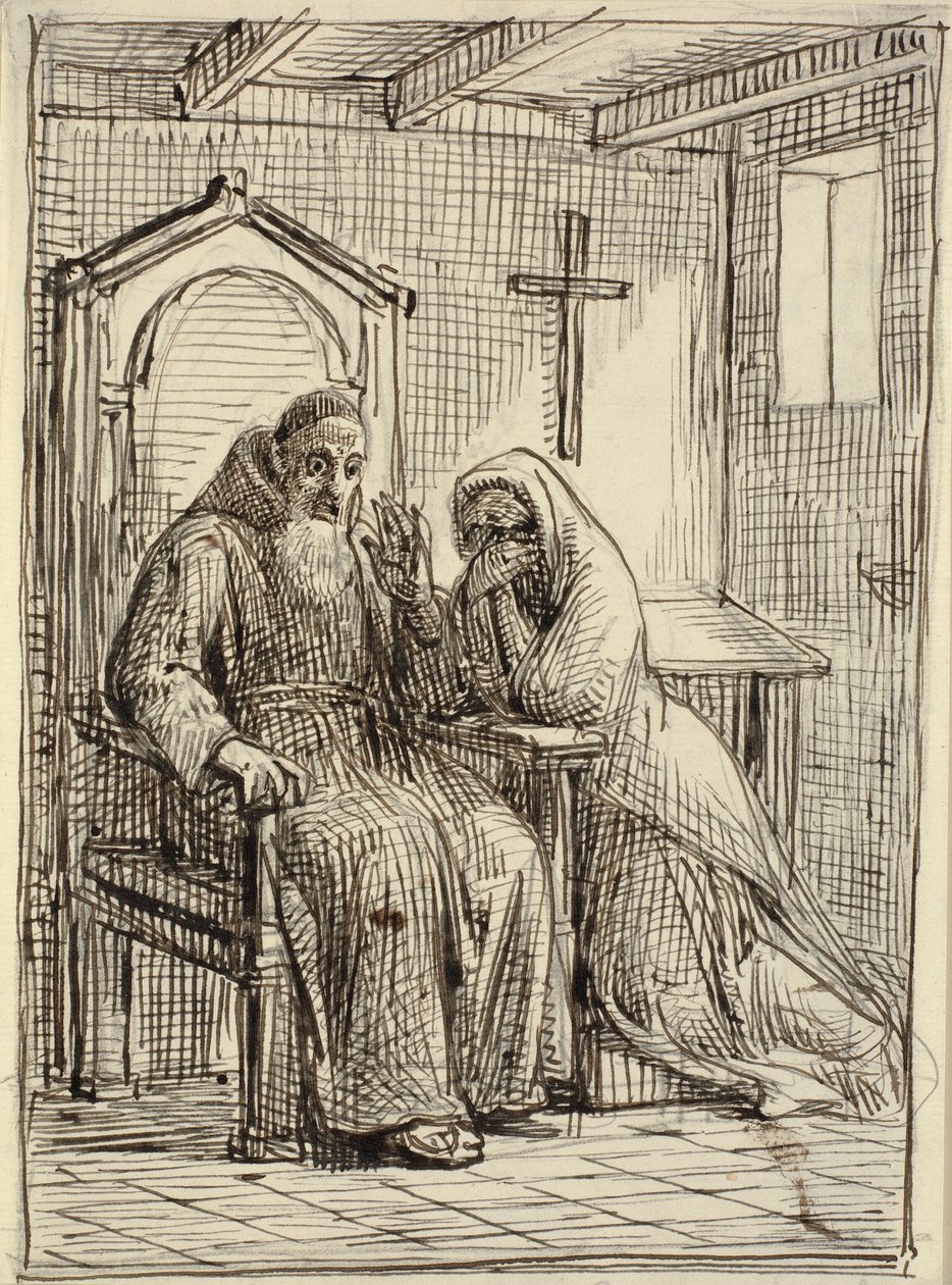 The Terrified Confessor by Wilhelm Marstrand