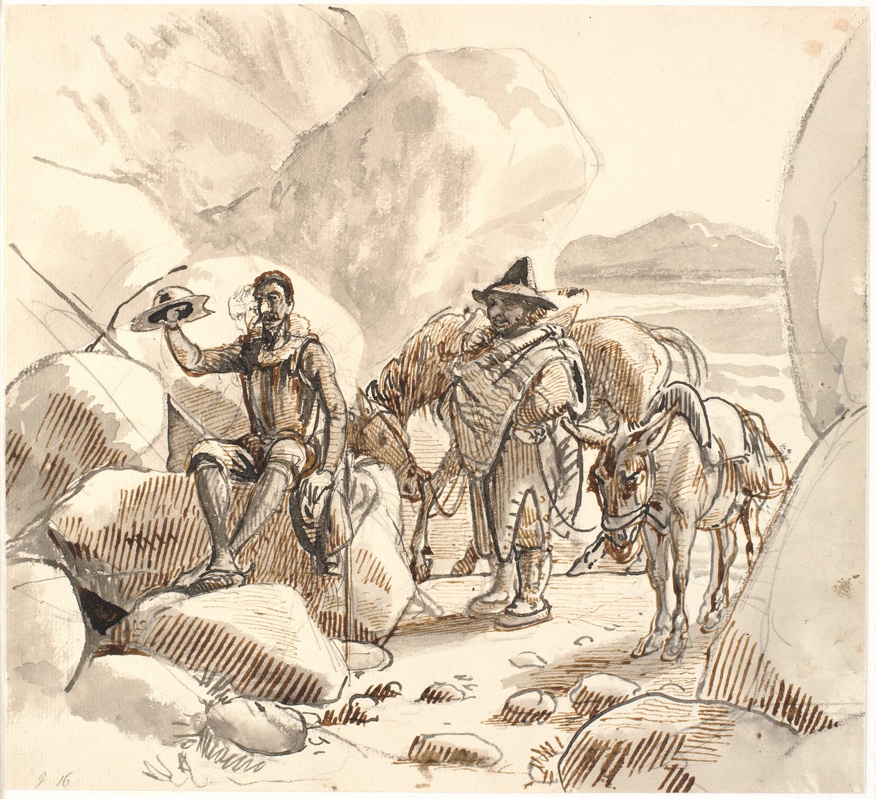 Don Quixote Instructs Sancho on the Fame and Future of Knights by Wilhelm Marstrand