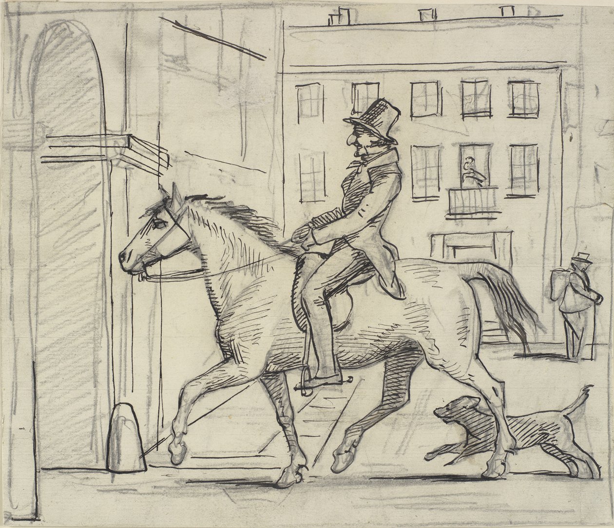 A Lover Rides Past His Lady