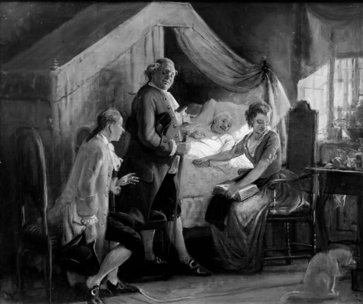 An Engagement at the Sickbed by Wilhelm Marstrand