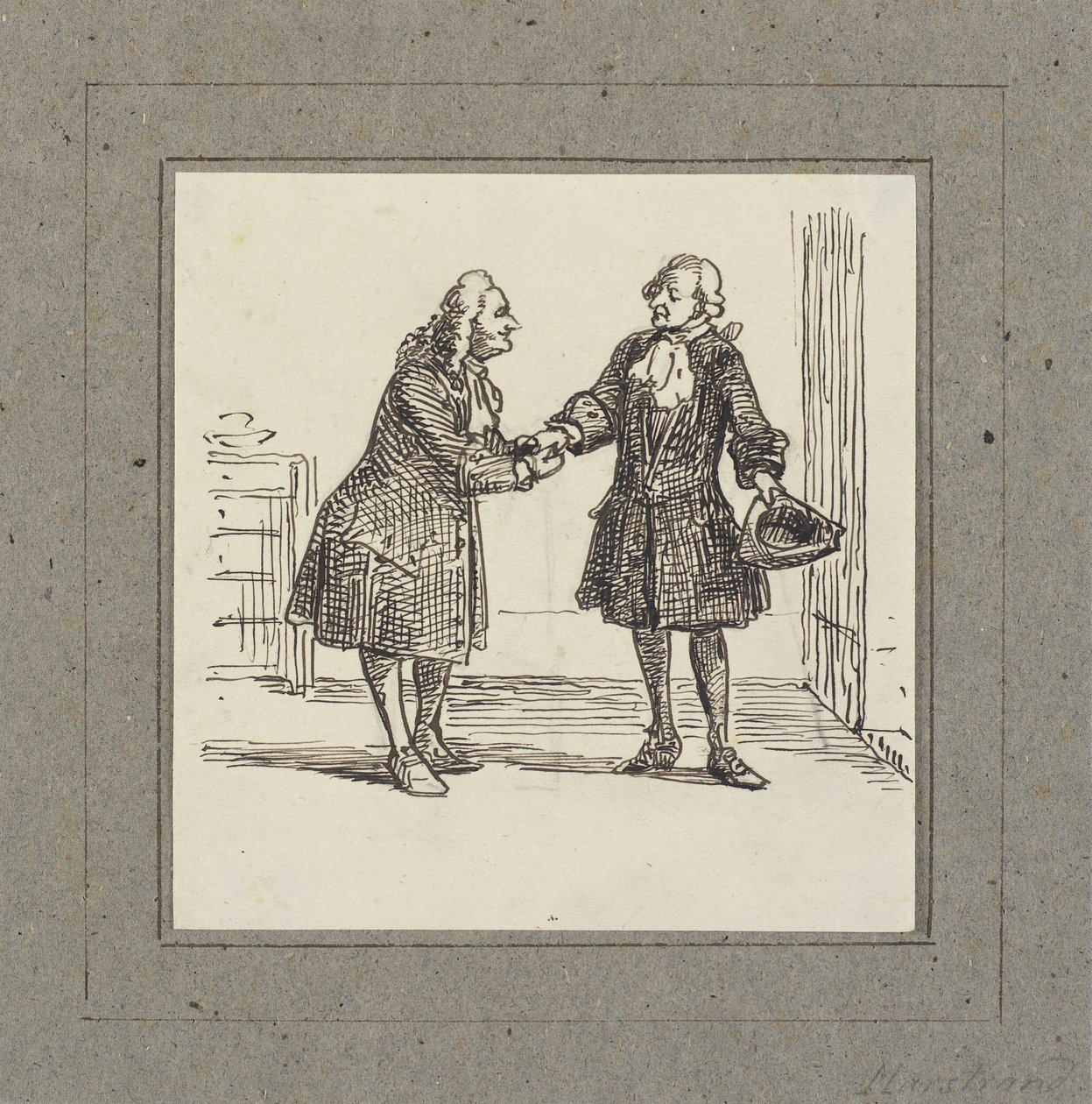 Figures from the Time of Holberg: A Gentleman Offers a Pinch of Tobacco to Another by Wilhelm Marstrand