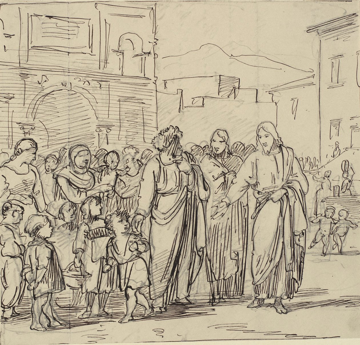 Let the Little Children Come to Me by Wilhelm Marstrand