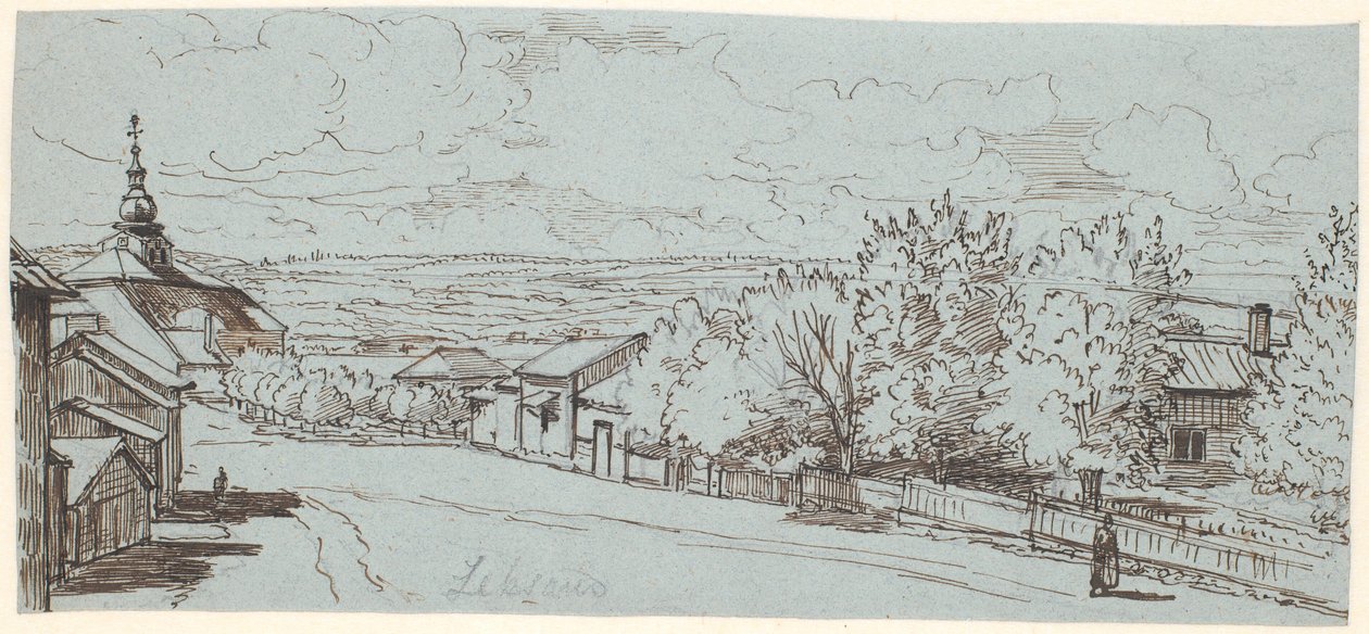 The Road to Leksand Church, Dalarne by Wilhelm Marstrand