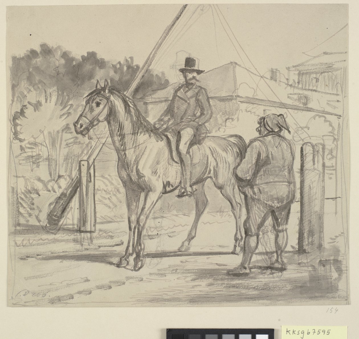 Rider and Gatekeeper by Wilhelm Marstrand