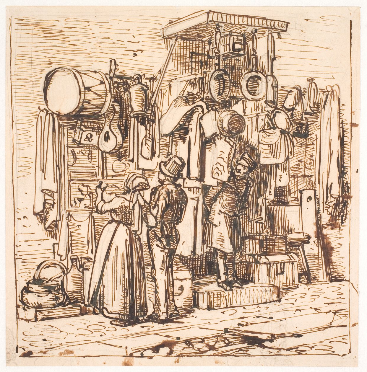 Outside a Junk Shop by Wilhelm Marstrand