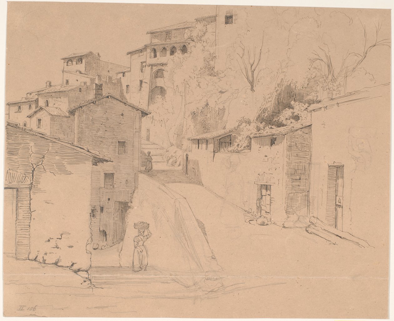 Via Piave with La Porta Su in Olevano Romano by Wilhelm Marstrand