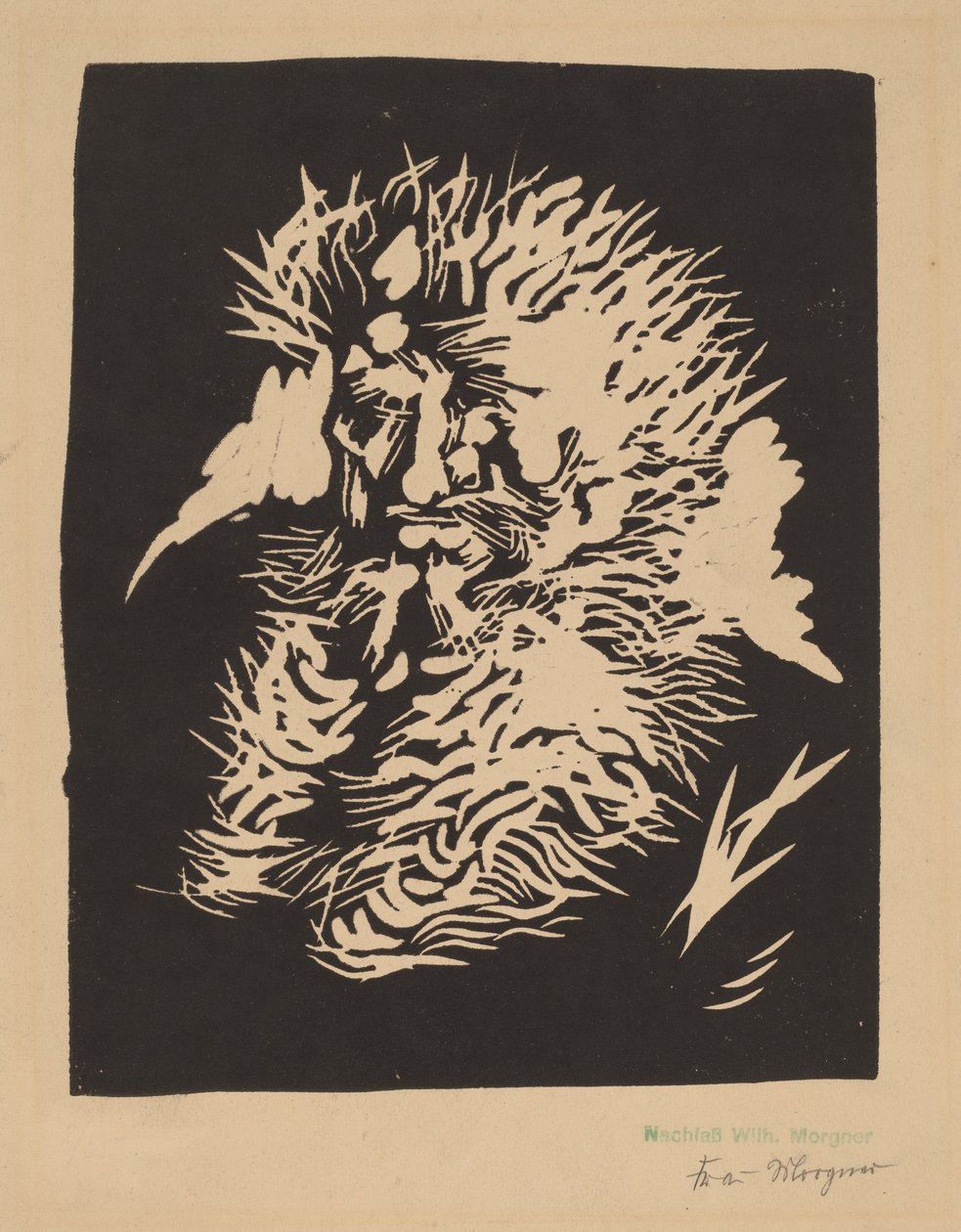Bearded Man by Wilhelm Morgner