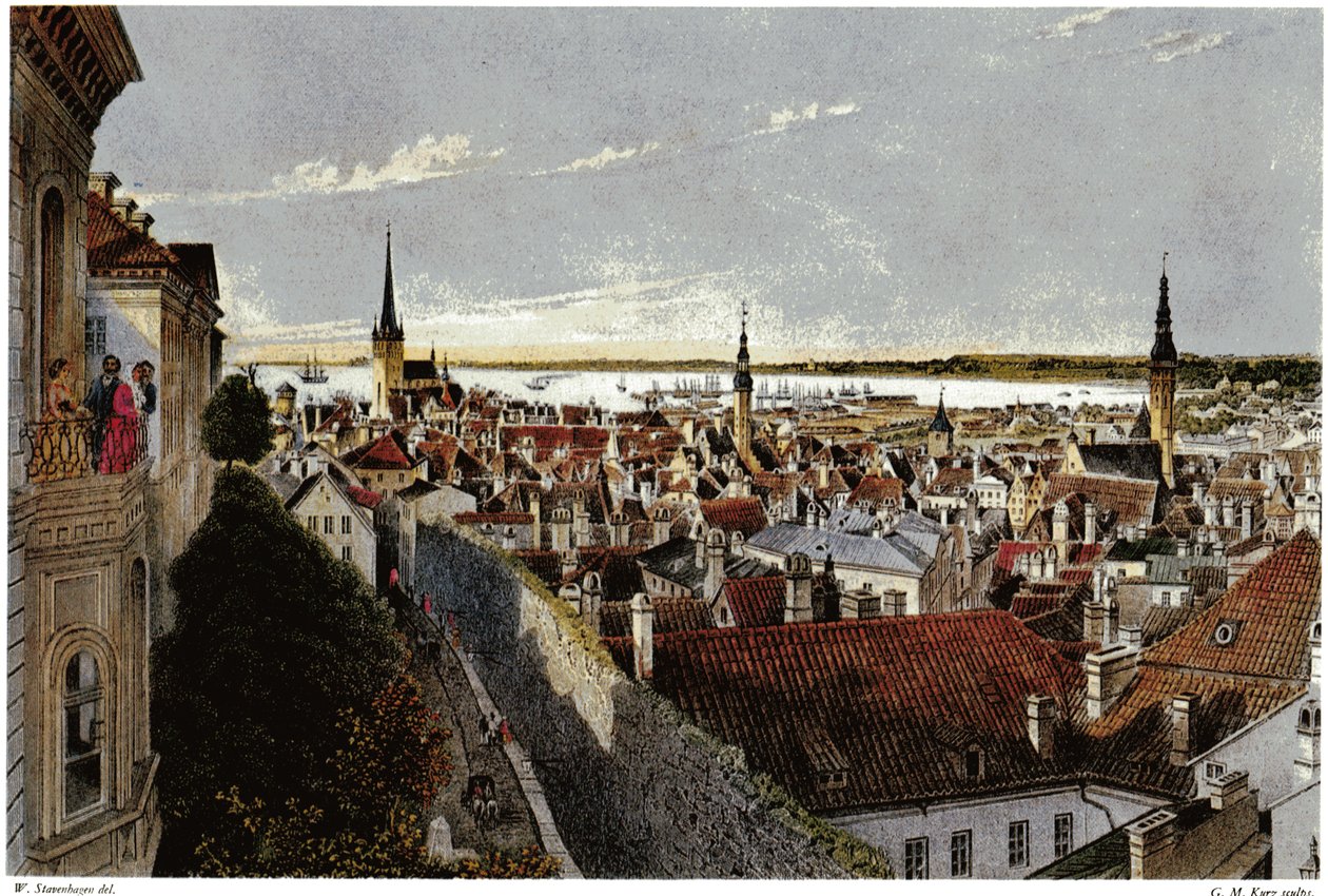 View of Reval by Wilhelm Siegfried Stavenhagen