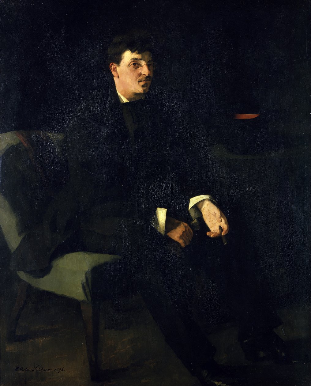 The Painter Carl Schuch by Wilhelm Trübner
