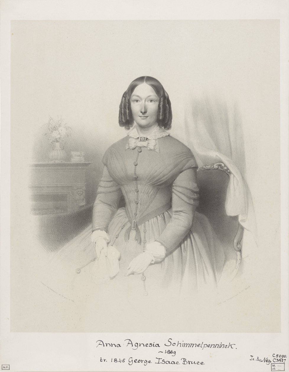 Portrait of Anna Agnesia Bruce-Schimmelpenninck by Wilhelmus Cornelis Chimaer van Oudendorp