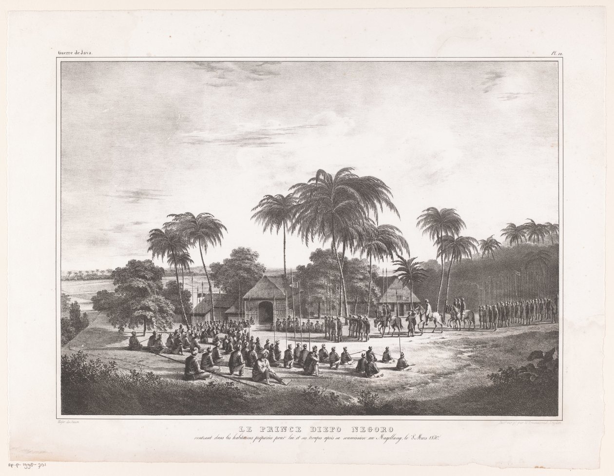 Arrival of Prince Diepo Black in Magelang by Wilhelmus van Groenewoud