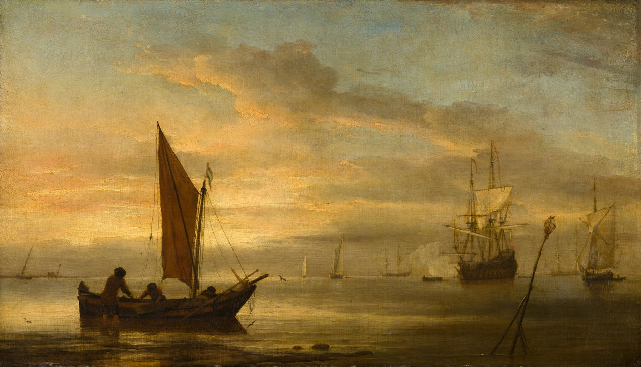 Sunset at Sea by Willem van de Velde