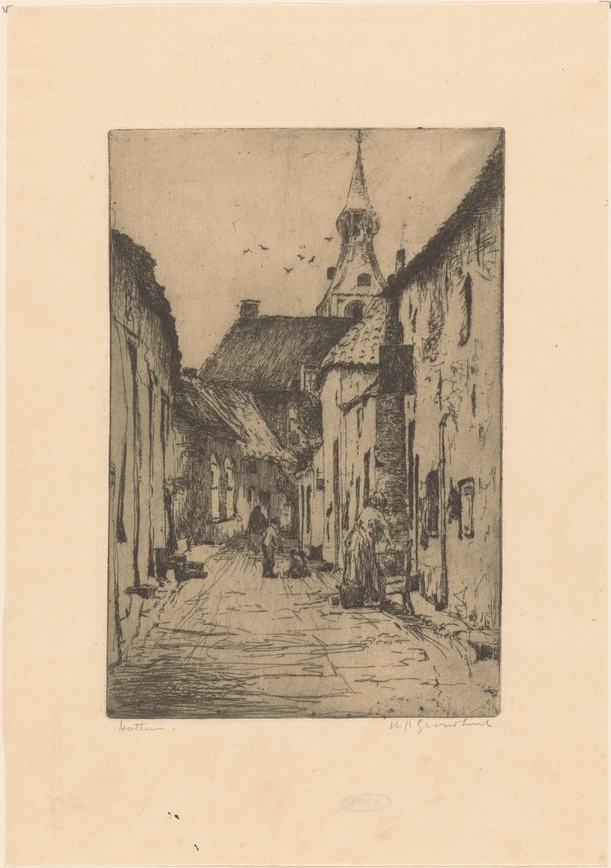 Hattem by Willem Adrianus Grondhout (signed by artist)