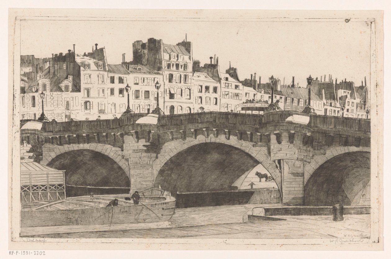 Pont Neuf by Willem Adrianus Grondhout (signed by artist)