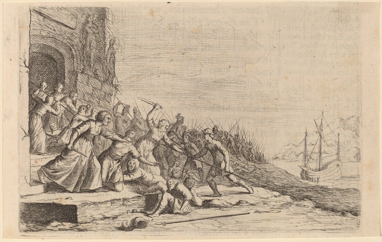 The Followers of Solon Defending the Temple of Venus, 1634 by Willem Basse