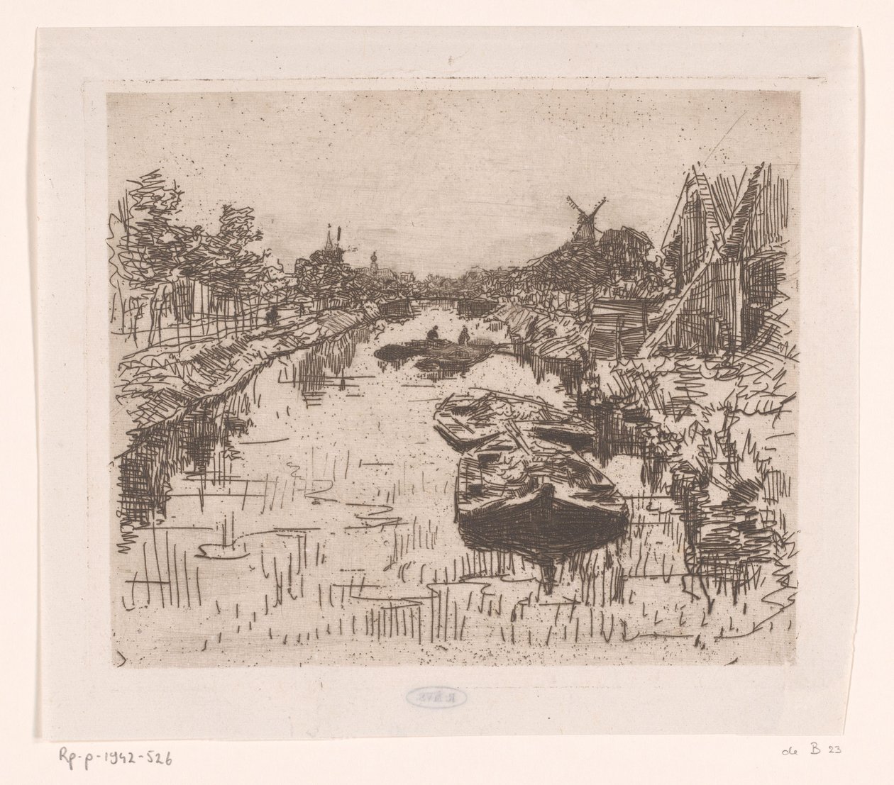 Canal with Boats by Willem Bastiaan Tholen