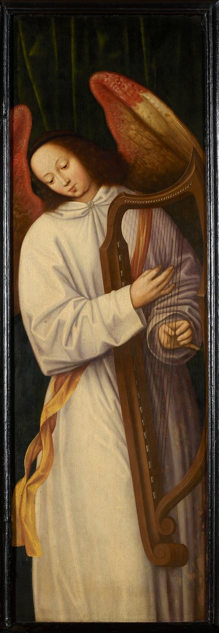 Angel Playing Harp, ca 1559 by Willem Benson