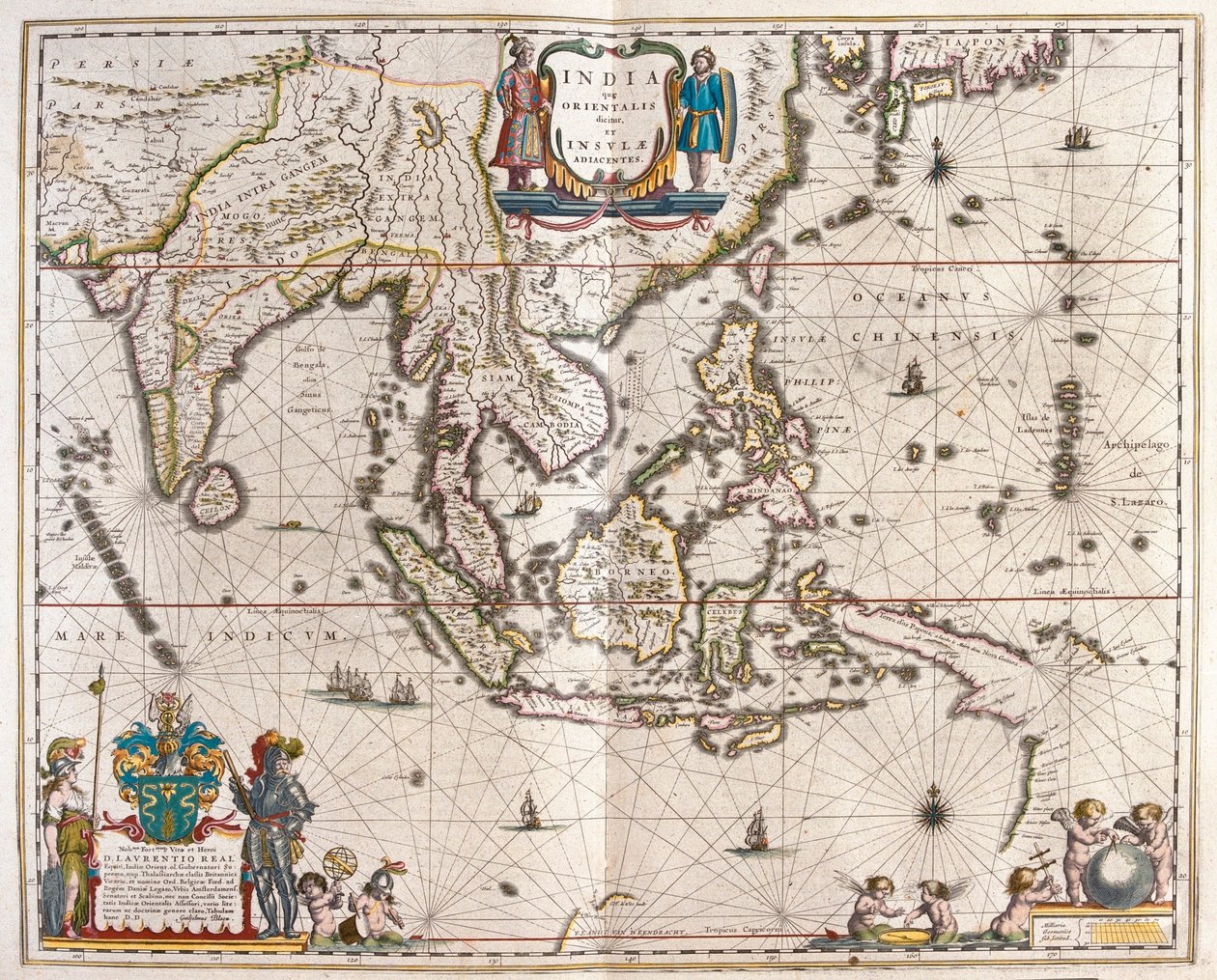 Asia, extending from India to Tibet to Japan to New Guinea, in 