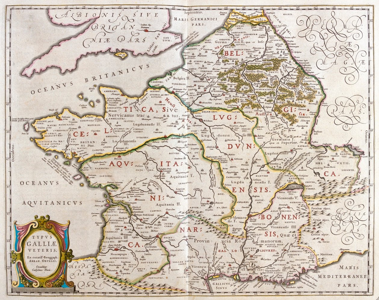 Countries of Ancient France, in 