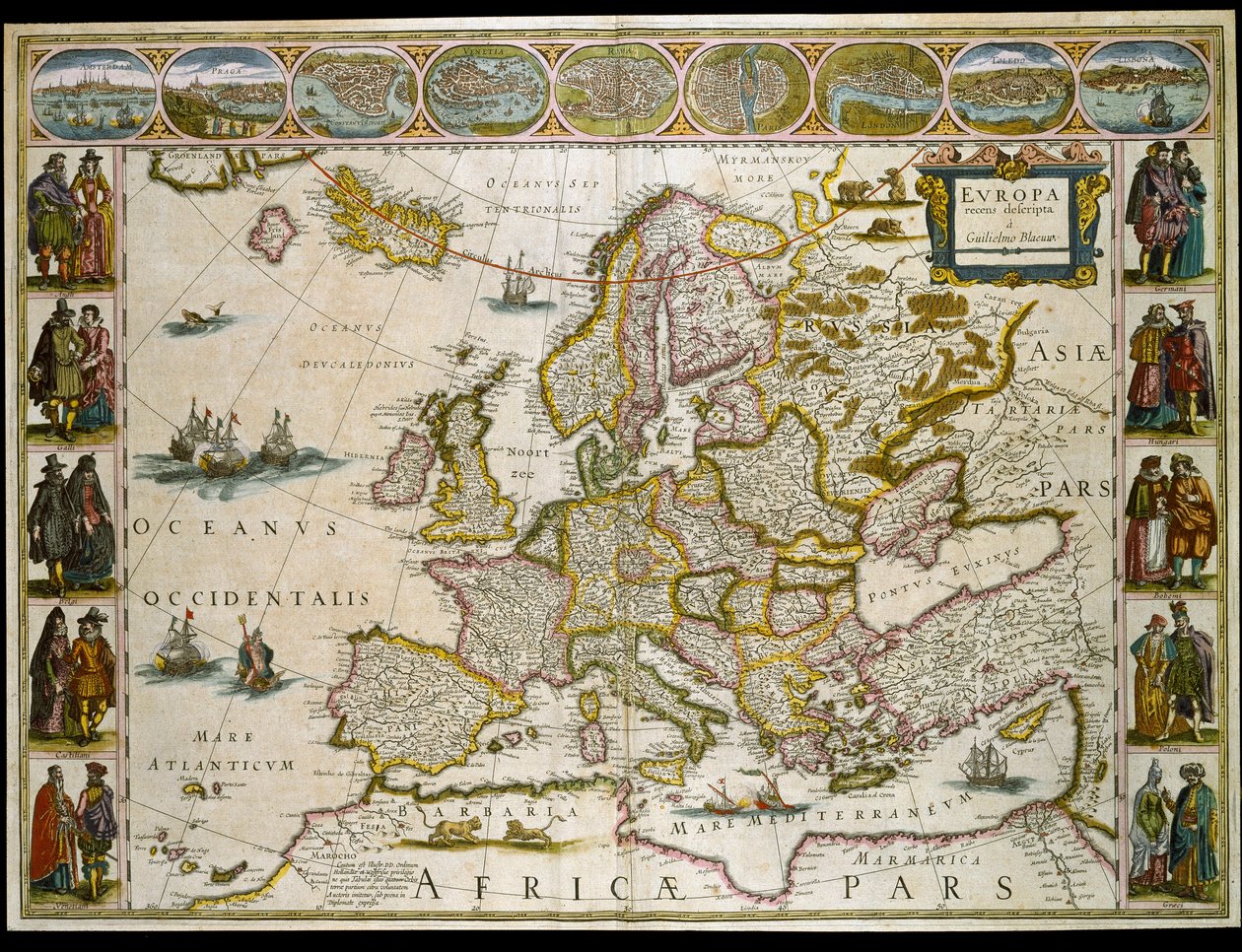 Map of Europe by Willem Blaeu