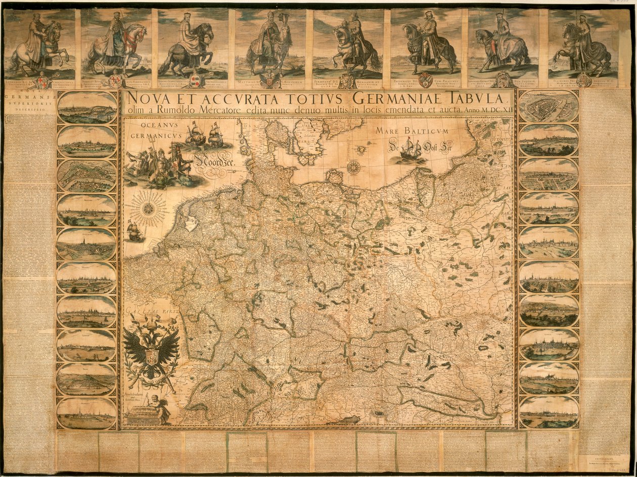 New and Accurate Illustration of Germany in its Entirety by Willem Blaeu