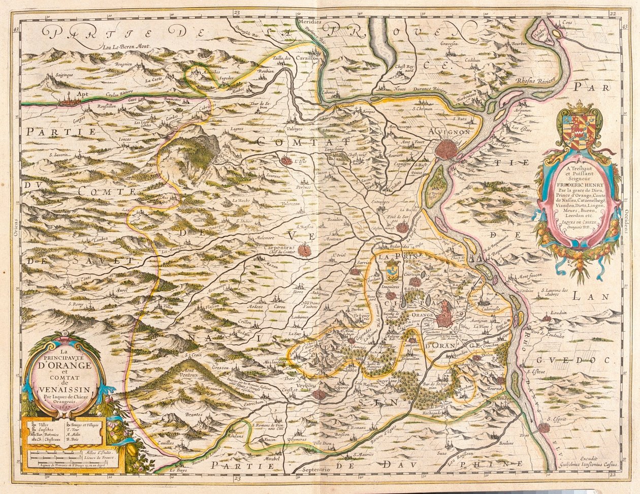 Orange and Avignon, in 