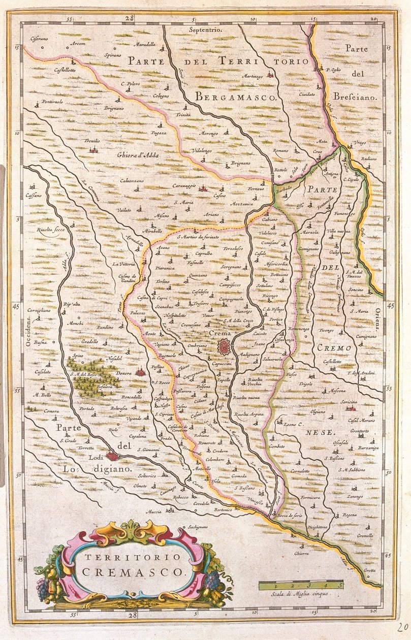 Territory of Crema, Italy, in 
