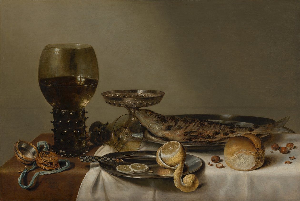 Still Life with a Roemer and Watch by Willem Claesz. Heda