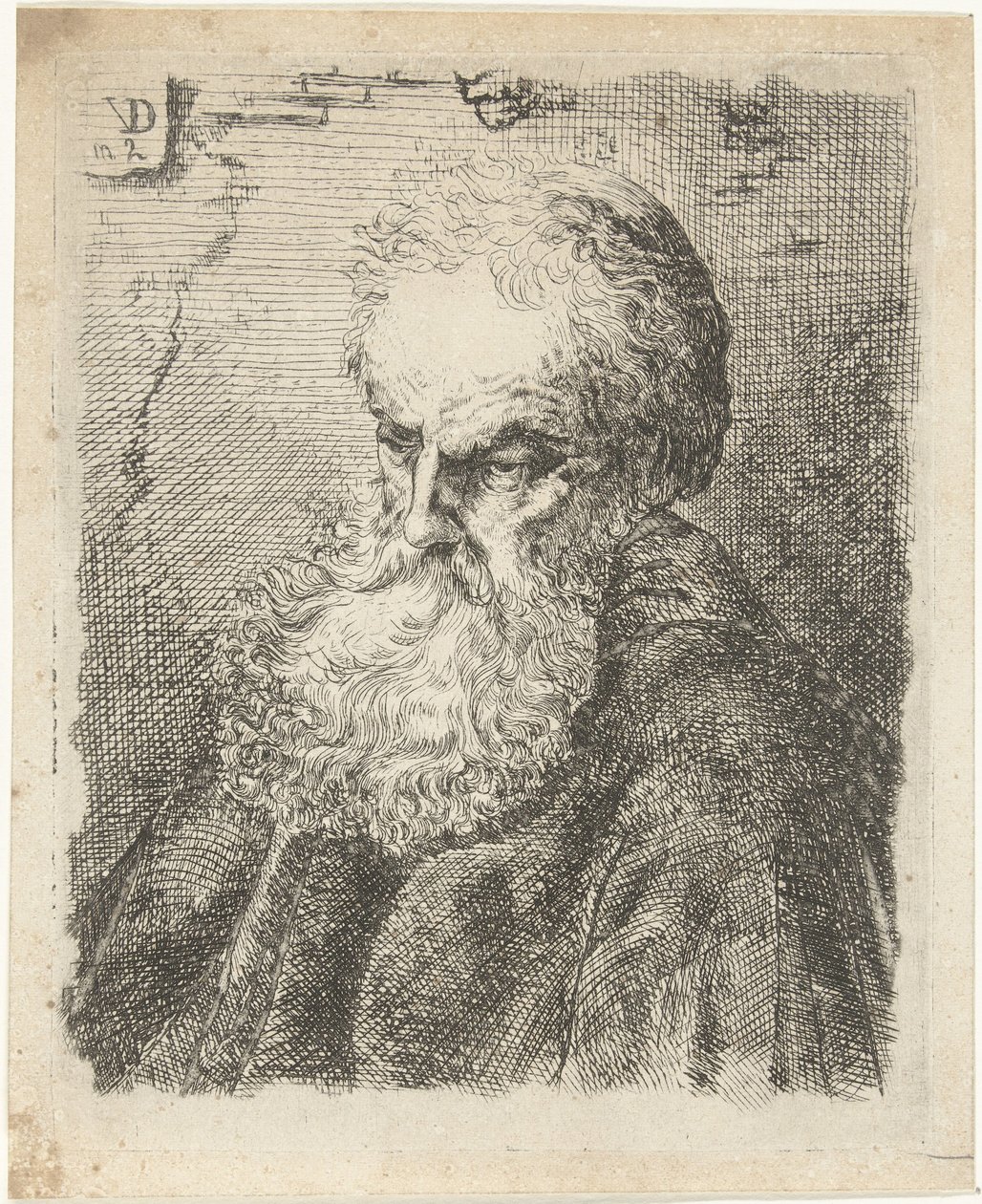 Bust of an Old Man with Beard by Willem Cornelis van Dijk